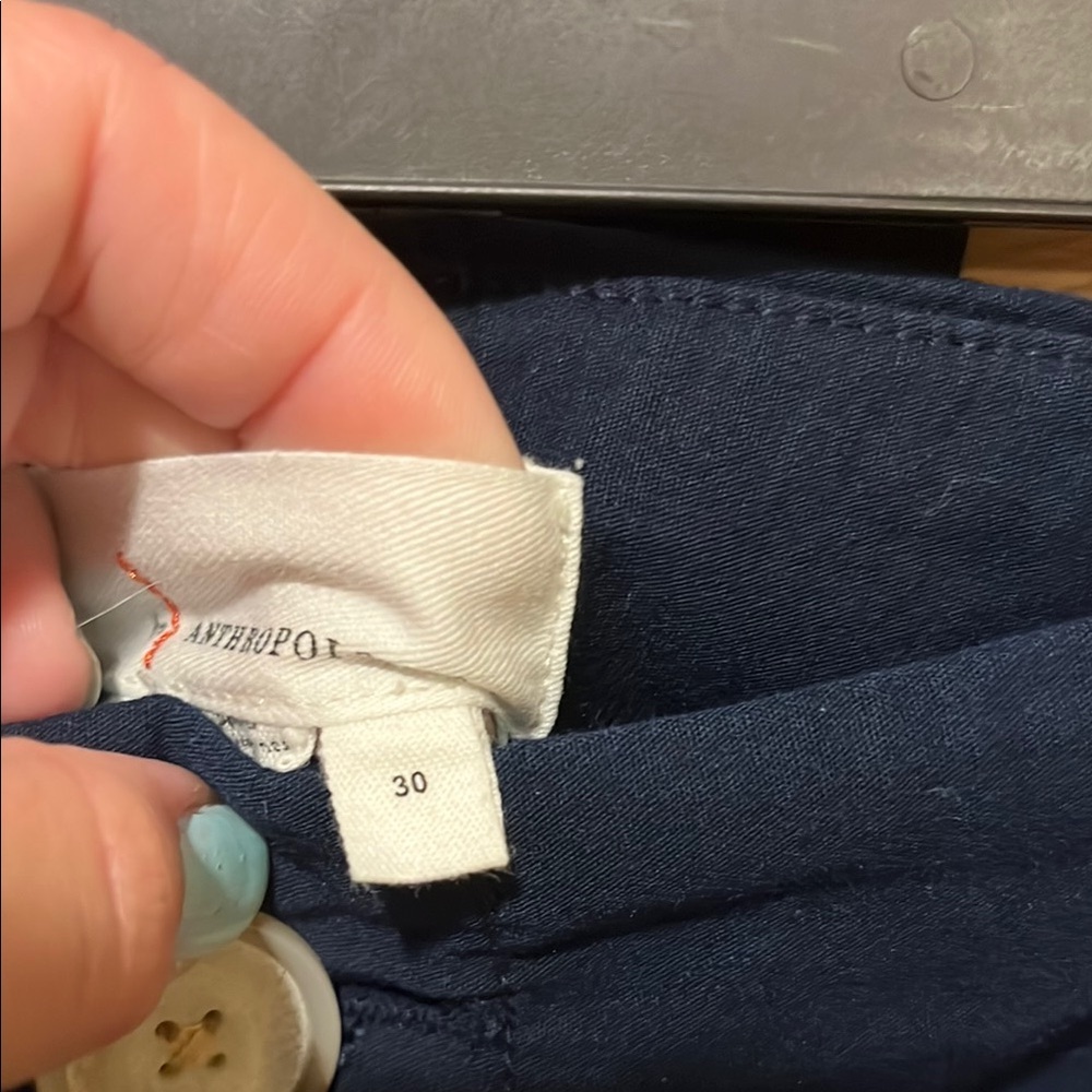 Anthropologie Navy Women's Bermuda Shorts - Picture 4 of 9